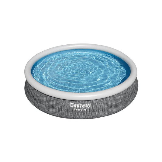 Piscina Bestway Redonda Fácil Armado FastSet con Filtro Gris 3.66MX76cm